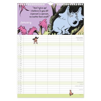 Calendrier familial Dr Seuss A3 2025 6