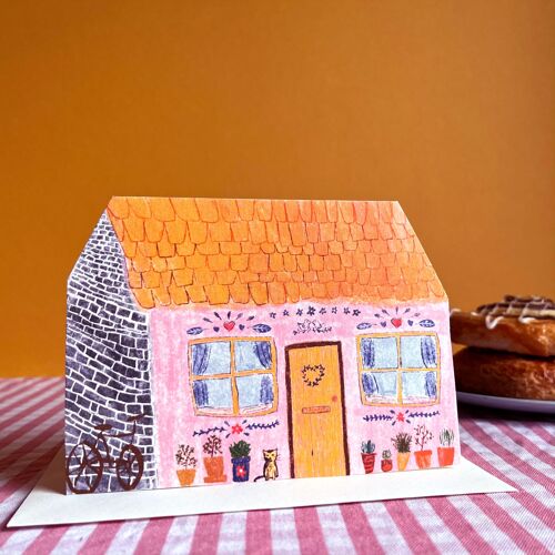 Pink Cottage Dream Home Card
