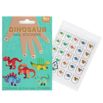 Stickers pour ongles enfants - Dinosaure 2