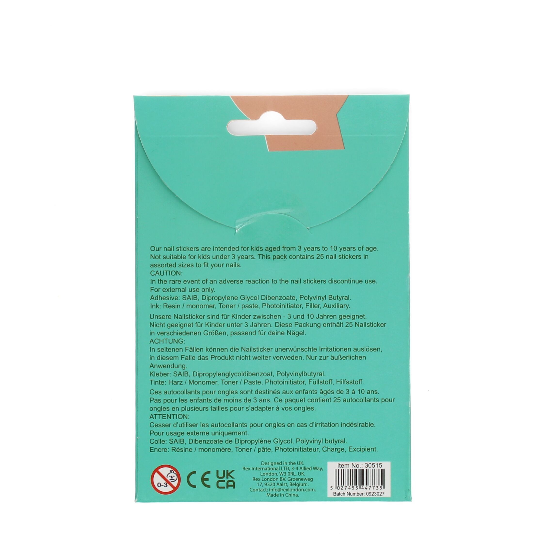 Stickers pour ongles enfants - Dinosaure