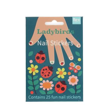 Stickers à ongles pour enfants - Coccinelle 1
