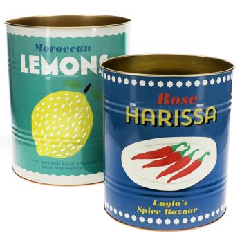 Grandes boîtes de conservation (lot de 2) - Citrons et Harissa 2