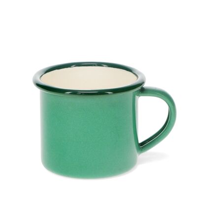 Taza de café expreso esmaltada - Verde