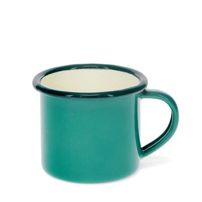 Taza de café expreso esmaltada - Verde azulado