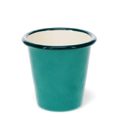 Vaso esmaltado - Verde azulado
