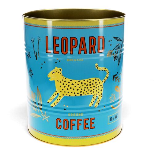 Large storage tins (set of 2) - Leopard