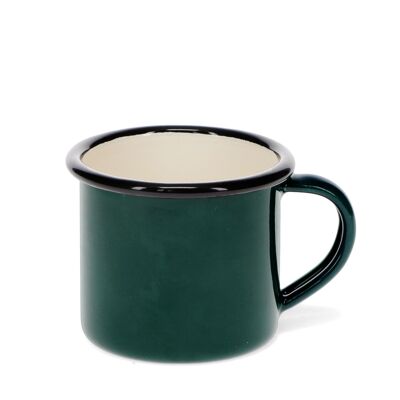 Taza de café expreso esmaltada - Verde oscuro