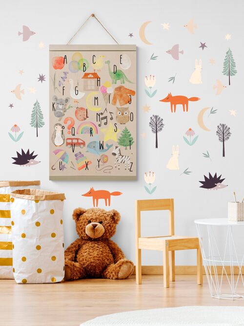 Forest Stories at Night - Vinyl Wall Art Decals / Stickers for Children's Rooms
