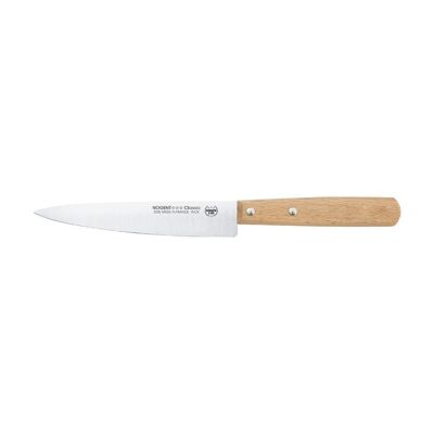 Küchenmesser – 15 cm glatte Klinge – Buche – mit Schutz | Klassisches Holz | NOGENT ***