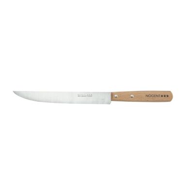 Cuchillo de Trinchar - Hoja Lisa 19 cm - Haya - Con Protección | Madera clásica | NOGENTE ***
