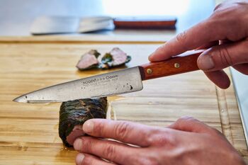 Couteau de Cuisine - 15 cm Lame Lisse - Merisier - Avec Protection | Classic Bois | NOGENT *** 3
