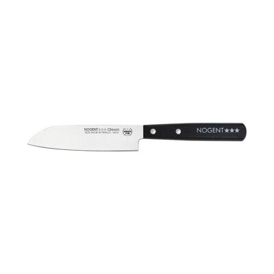 Santoku - 11 cm glatte Klinge - Schwarz - Mit Schutz | Klassisches Holz | NOGENT ***