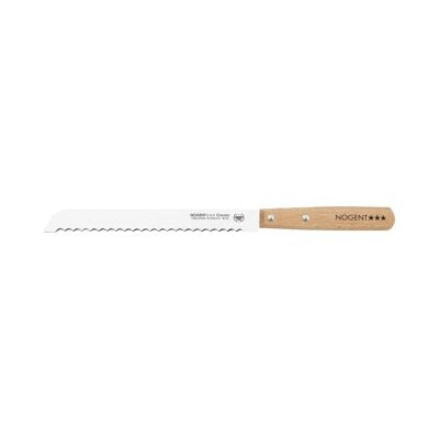 Couteau à Pain - 19 cm Lame Crantée 7,5mm - Hêtre - Avec Protection | Classic Bois | NOGENT ***