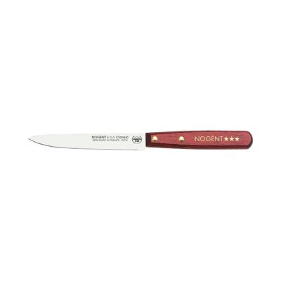 Coltello per pomodoro - Lama dentellata da 11 cm e 1 mm - Ciliegio - Con protezione | Legno classico | NOGENTE ***