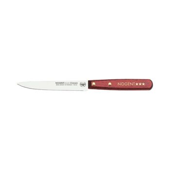 Couteau à Tomates - 11cm Lame Crantée 1mm - Merisier - Avec Protection | Classic Bois  | NOGENT ***