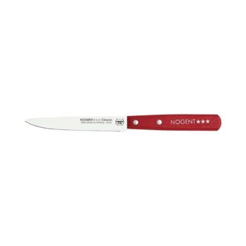 Couteau à Tomates - 11cm Lame Crantée 1mm - Rouge - Avec Protection | Classic Bois