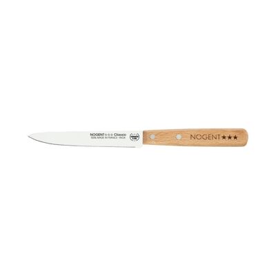 Cuchillo Tomate - Hoja con Muesca 11cm 1mm - Haya - Con Protección | Madera clásica | NOGENTE ***