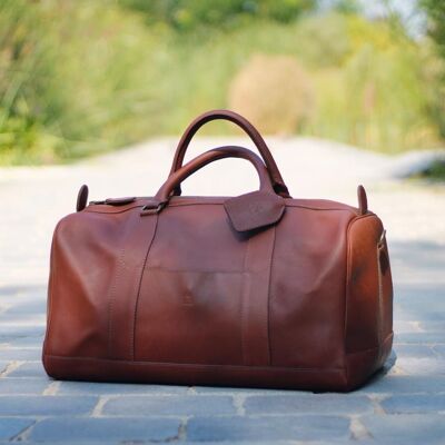 Sac weekend DIEGO Cuir Marron