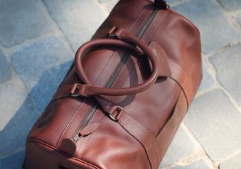 Sac weekend DIEGO Cuir Marron 2