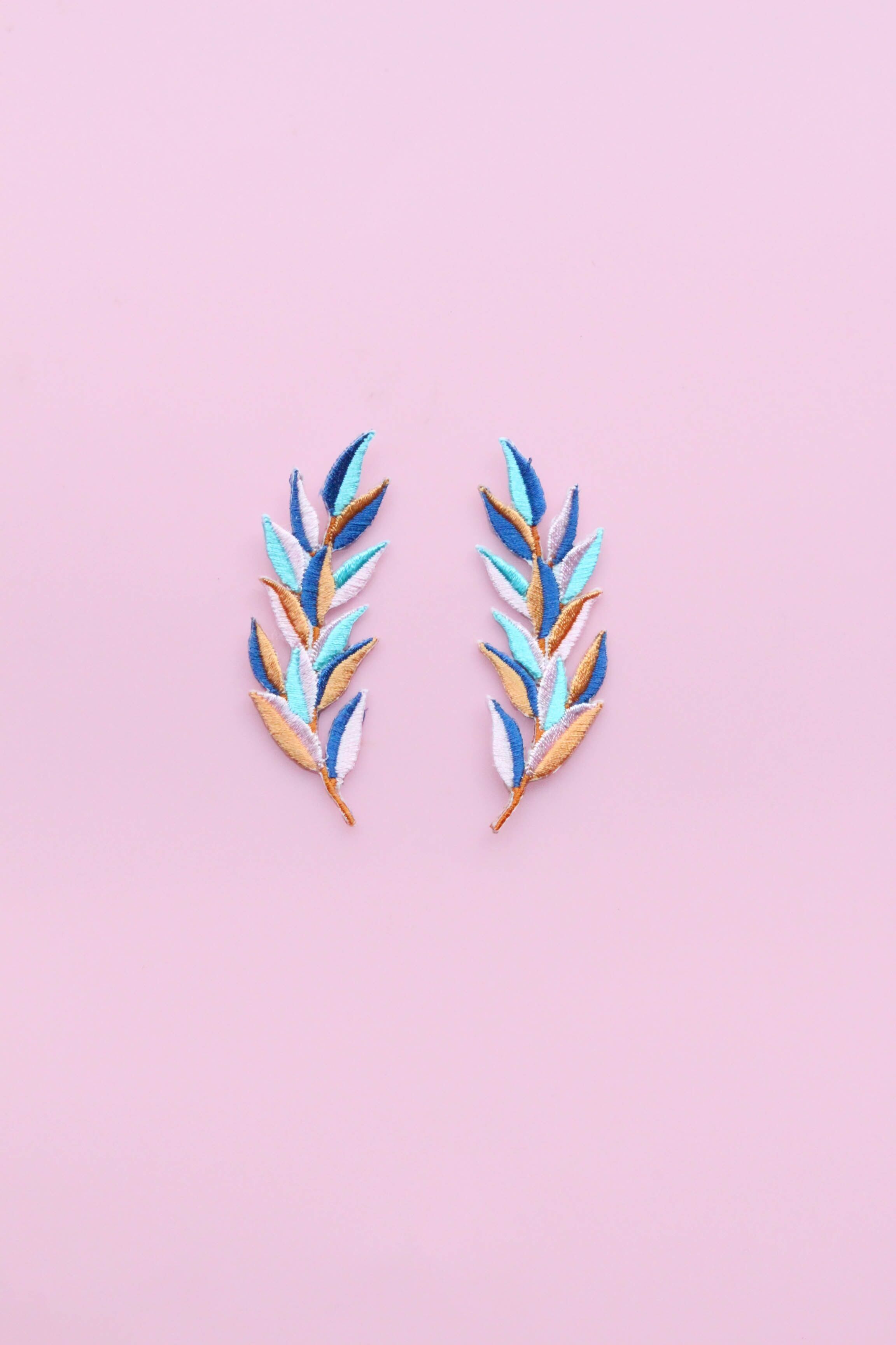 Duo mehrfarbige Pastell-Ohren zum Aufbügeln