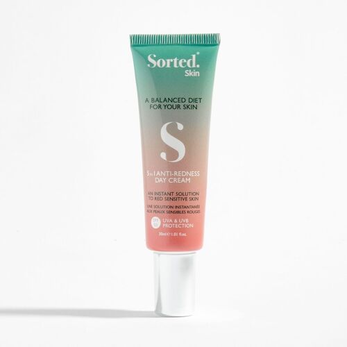 Sorted Skin| 5 IN 1 ANTI-REDNESS DAY CREAM SPF50 | neutralizes redness and flushing | tackling the root causes of irritation and inflammation.