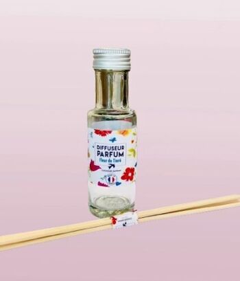 Diffuseur de Parfum Artisanal Fleur de Tiare 10O ml sans boîte + 5 bâtonnets en rotin  Made in Grasse 4