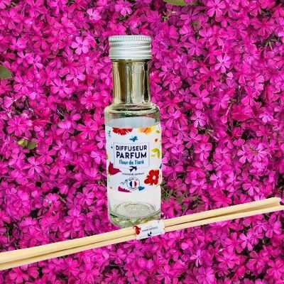 Difusor de Perfume Artesanal Fleur de Tiare 10O ml sin caja + 5 varitas de rattan Made in Grasse