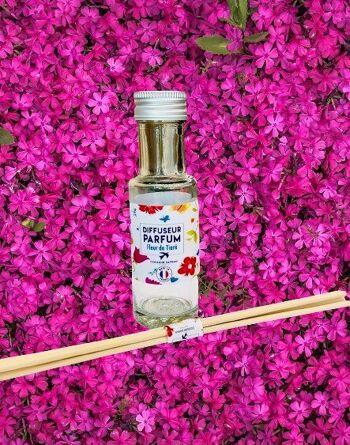 Diffuseur de Parfum Artisanal Fleur de Tiare 10O ml sans boîte + 5 bâtonnets en rotin  Made in Grasse 1