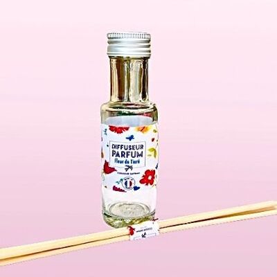 Diffuseur de Parfum Artisanal sans boîte 100ml + 5 bâtonnets en rotin Made in Grasse