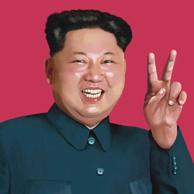 Stampa artistica sulla pace di Kim Jong-un