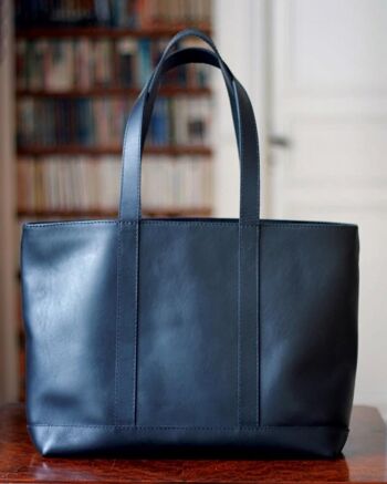 Sac cabas OLGA Cuir Noir 1