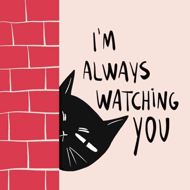 Sheet 23 x 23 cm I'm always watching you