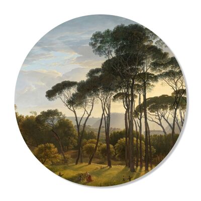 Cercle mural paysage italien 30 CM Dibond