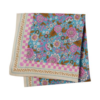 Amaia türkisfarbener Schal mit „Indian Flowers“-Aufdruck