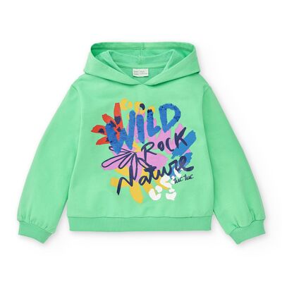 Grünes Plüsch-Sweatshirt von Rockin the Jungle für Mädchen – 11367590