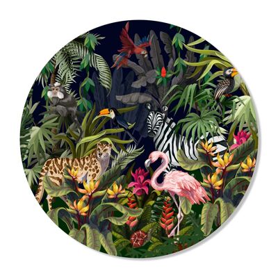 Mur Cercle Jungle 70 CM Forex