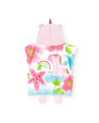 Serviette poncho rose pour fille Over the Rainbow - 11368785 2