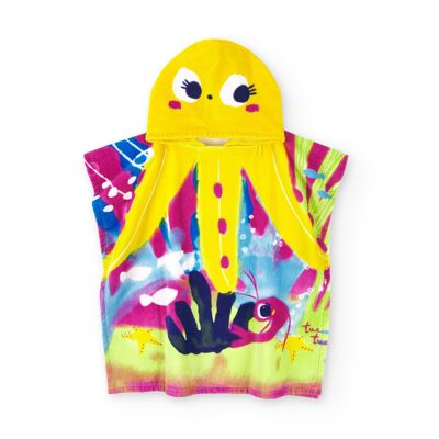 Asciugamano poncho giallo da bambina Ocean Wonders - 11369566