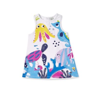 Vestido punto blanco niña Ocean Wonders - 11369593