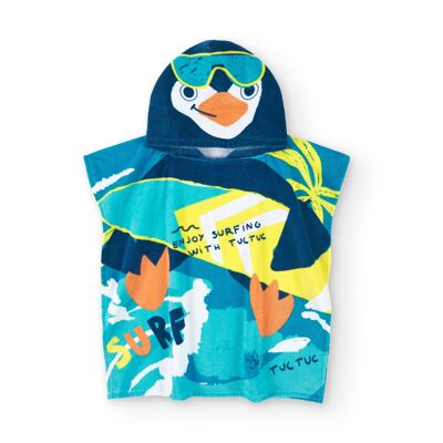 Blaues Poncho-Handtuch für Kinder von Laguna Beach – 11369621