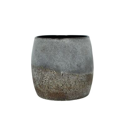 GRAY GLASS JAR AND
TAUPE 18X16 CM TEREA
