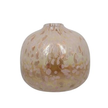 Vase boule rosé & cuivré
en verre soufflé
ø17x15cm coppra 1