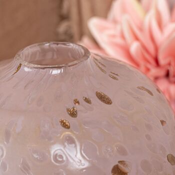 Vase boule rosé & cuivré
en verre soufflé
ø17x15cm coppra 4