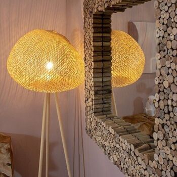 Lampadaire en bambou
pieds en bois ø 60 cm x
 165 cm lips 3