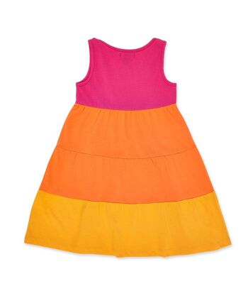 Robe en tricot orange fuchsia pour fille Sunday Brunch - KG06D203Y2 2