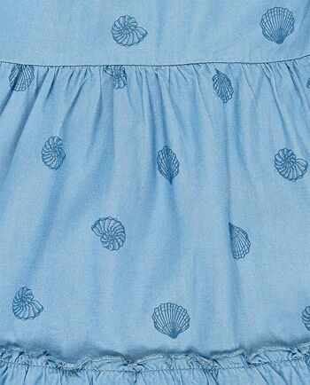 Robe en tricot bleu indigo fille Island Life - KG06D501I1 4