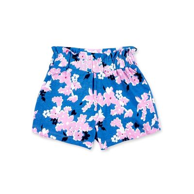 Shorts blu in maglia floreale da bambina Carnet de Voyage - KG06H601B5