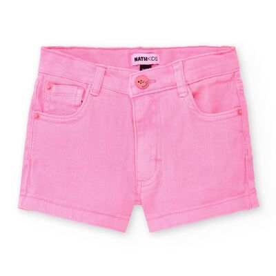 Shorts in denim rosa da bambina Neon Jungle - KG06H101F1