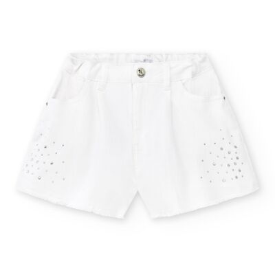 Shorts in denim bianco da ragazza Ultimate City Chic - KG06H401W1