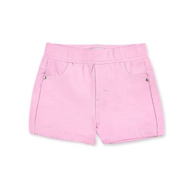 Shorts dritti in maglia rosa per bambina Basics - KG06H901P5
